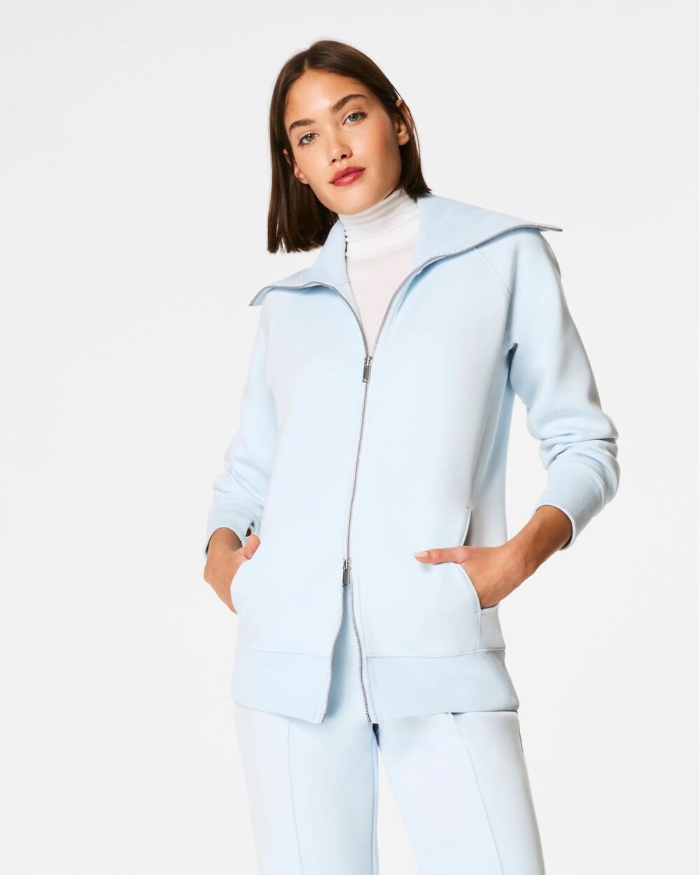 Spanx L HeavyAir Full Zip Sweater